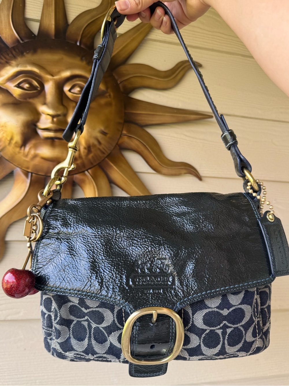 Coach denim Bleecker Flap bag